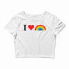 I Love Lgbt Crop Top