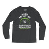 alien abductee survivor tour ufo nerd geek comic funny Long Sleeve Shirts
