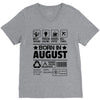 Born In August V-Neck Tee
