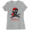 personalized pirate Ladies Fitted T-Shirt