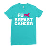 fuck breast cancer Ladies Fitted T-Shirt