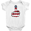 Middle Finger USA Flag Baby Onesie