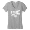 beery christmas hops drinking beer funny Women's V-Neck T-Shirt