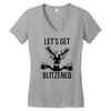 let's get blitzened Women's V-Neck T-Shirt