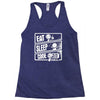 v3 eat sleep code Racerback Tank