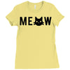 meow Ladies Fitted T-Shirt