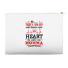 There's This Boy Who Stole My Heart He Calls Me Momma Accessory Pouches