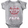 papa heros Baby Onesie
