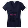 Yes...I'm Pregnant.It's a Girl! And No...You Can't Touch My Belly! Women's V-Neck T-Shirt