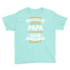 Super Cool Papa Of A Freaking Awesome Son Youth Tee