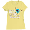 never trust an atom, they make up everything Ladies Fitted T-Shirt