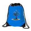 shades of winter Drawstring Bags
