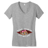 April Peeking Out Baby Girl Women's V-Neck T-Shirt