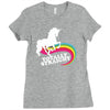 rainbow unicorn Ladies Fitted T-Shirt