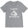 camping is intents V-Neck Tee
