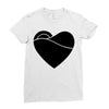 black heart Ladies Fitted T-Shirt