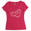 rude hands, ideal gift or birthday present. Women's Triblend Scoop T-shirt
