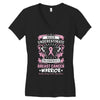 Never Underestimate The Strength Of A Breast Cancer Warrior Women's V-Neck T-Shirt