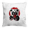 angry panda Throw Pillow