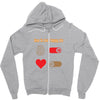 How To Live A Happy Life Zipper Hoodie