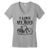 i love when my wife lets me buy another bike Women's V-Neck T-Shirt