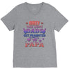 only the best dads get promoted to papa V-Neck Tee