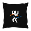 portal hula hooping with portals Throw Pillow