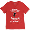 simple man running V-Neck Tee