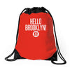fabolous hello brooklyn Drawstring Bags
