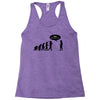 stop following me funny darwins evolution parody mens white t shirt Racerback Tank