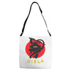 love ninja monkey banana Adjustable Strap Totes