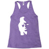 sax player lady face optical illusion Racerback Tank
