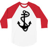 anchor sailor t shirt fashion cross top tee nautical tshirt retro tatt 3/4 Sleeve Shirt