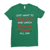i just want to bake stuff and watch christmas movies all day Ladies Fitted T-Shirt
