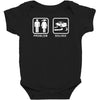 drifting   problem solved mens funny Baby Bodysuit