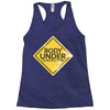 body under construction Racerback Tank