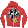 skull biker Zipper Hoodie
