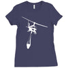 uh 1 huey air attack helicopter vinyl decal fire fighting cdf usfs Ladies Fitted T-Shirt