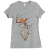 skate or burn! Ladies Fitted T-Shirt