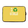 i recycle girls slogan text funny baseball jersey Laptop sleeve