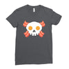 Bacon Egg Skull Ladies Fitted T-Shirt