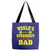 strongest dad Tote Bags