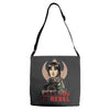 i want you to rebel Adjustable Strap Totes