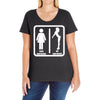 your girlfriend vs my girlfriend funny pub jokr  impress your friends! Ladies Curvy T-Shirt
