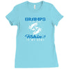 Gramps is my Name Fishing Is My Game Ladies Fitted T-Shirt