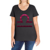 libra logo Ladies Curvy T-Shirt