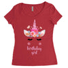 birthday unicorn family series birthday girl Women's Triblend Scoop T-shirt