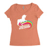 totally straight funny rainbow unicorn gay pride novelty fashion Women's Triblend Scoop T-shirt
