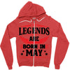 Legends Are Born In May Zipper Hoodie