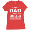 i'm a dad and surgeon Ladies Fitted T-Shirt